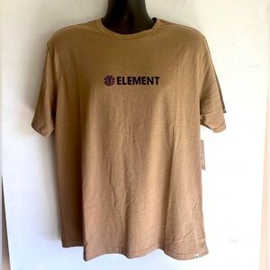 Element skateboard brand Men's brown Short Sleeve Tee men’s Large,